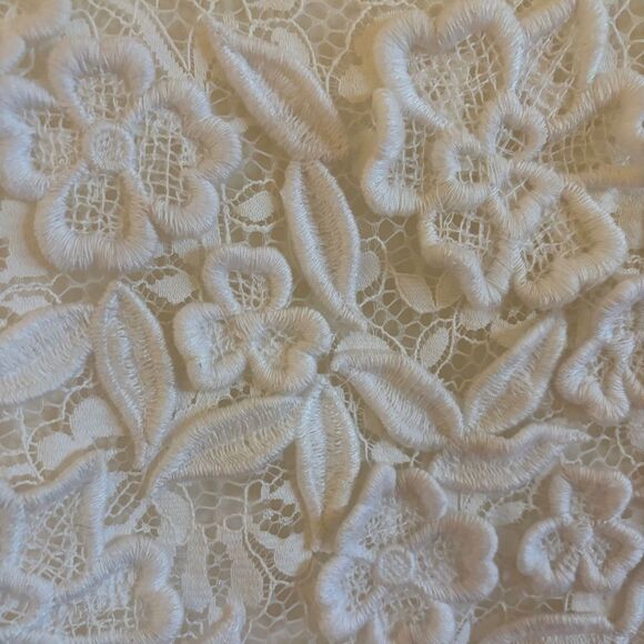 Club Monaco Mayara dress white lace 3d floral dress size 10 - Picture 9 of 11